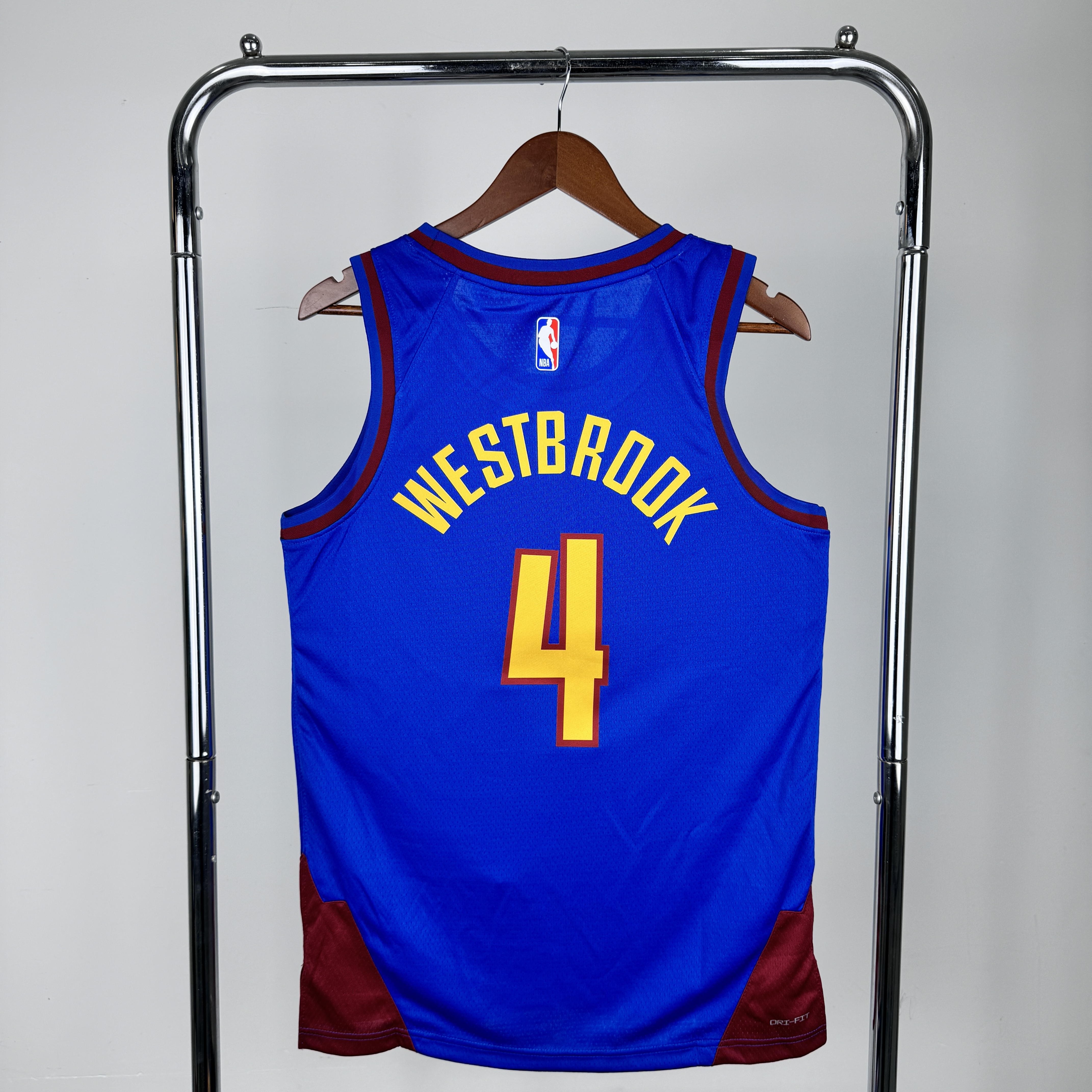 Men Denver Nuggets #4 Westbrook Blue 2024 NBA Jerseys->denver nuggets->NBA Jersey